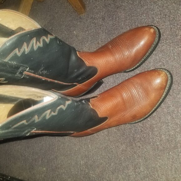 ARIAT EUC MENS 34693 WESTERN COWBOY LEATHER HEELED BOOTS - Picture 6 of 11